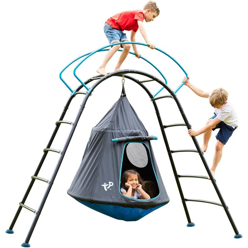 TP Toys UFO Climber And Den Black/Blue - Swing Sets/Bounce Houses at Academy Sports