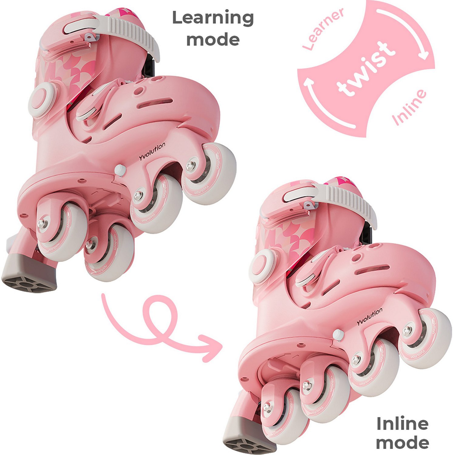 Yvolution Kids' Twista Adjustable Inline Trainer Skates - view number 2