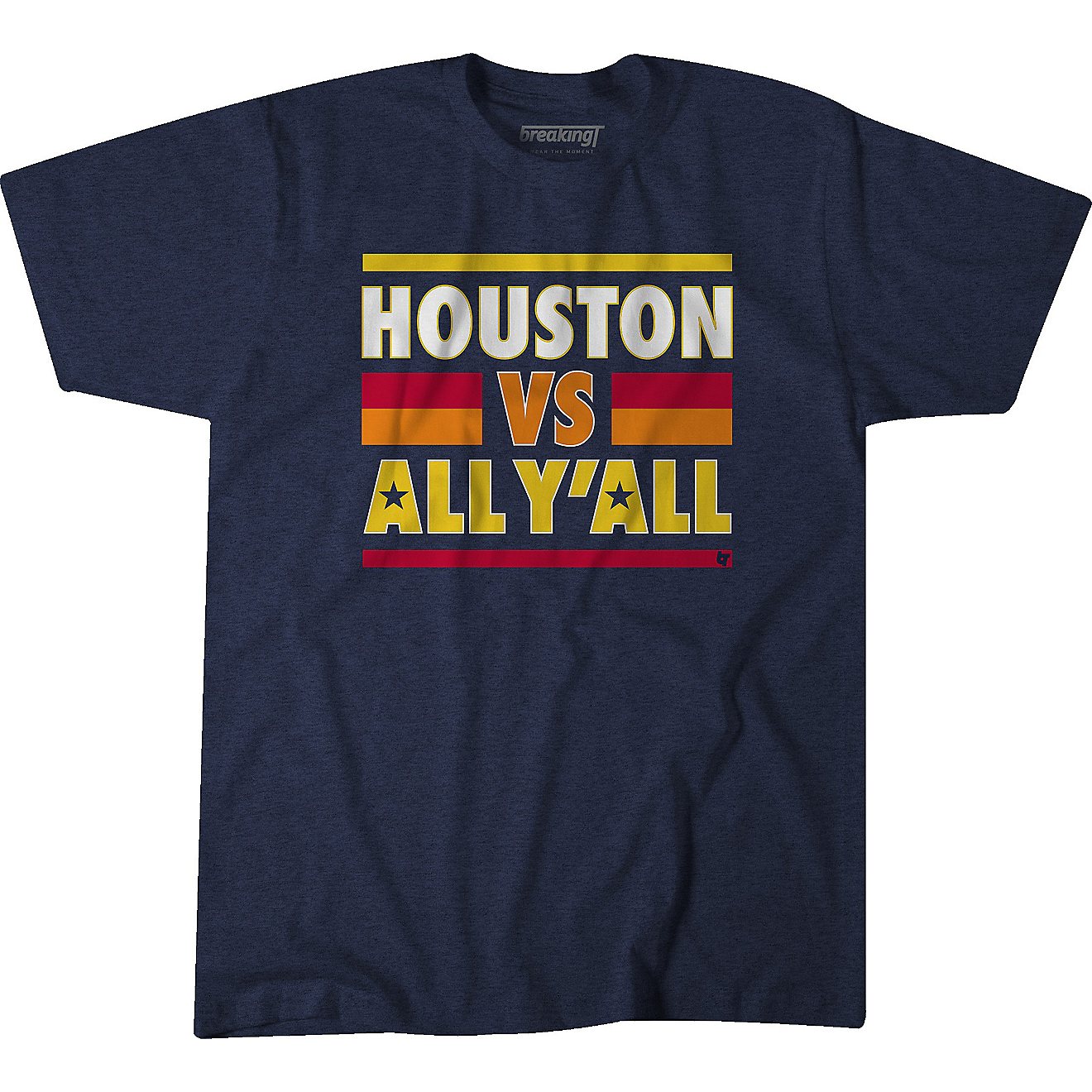 Breaking T Men's Houston Astros Vs All Yall T-shirt                                                                              - view number 1