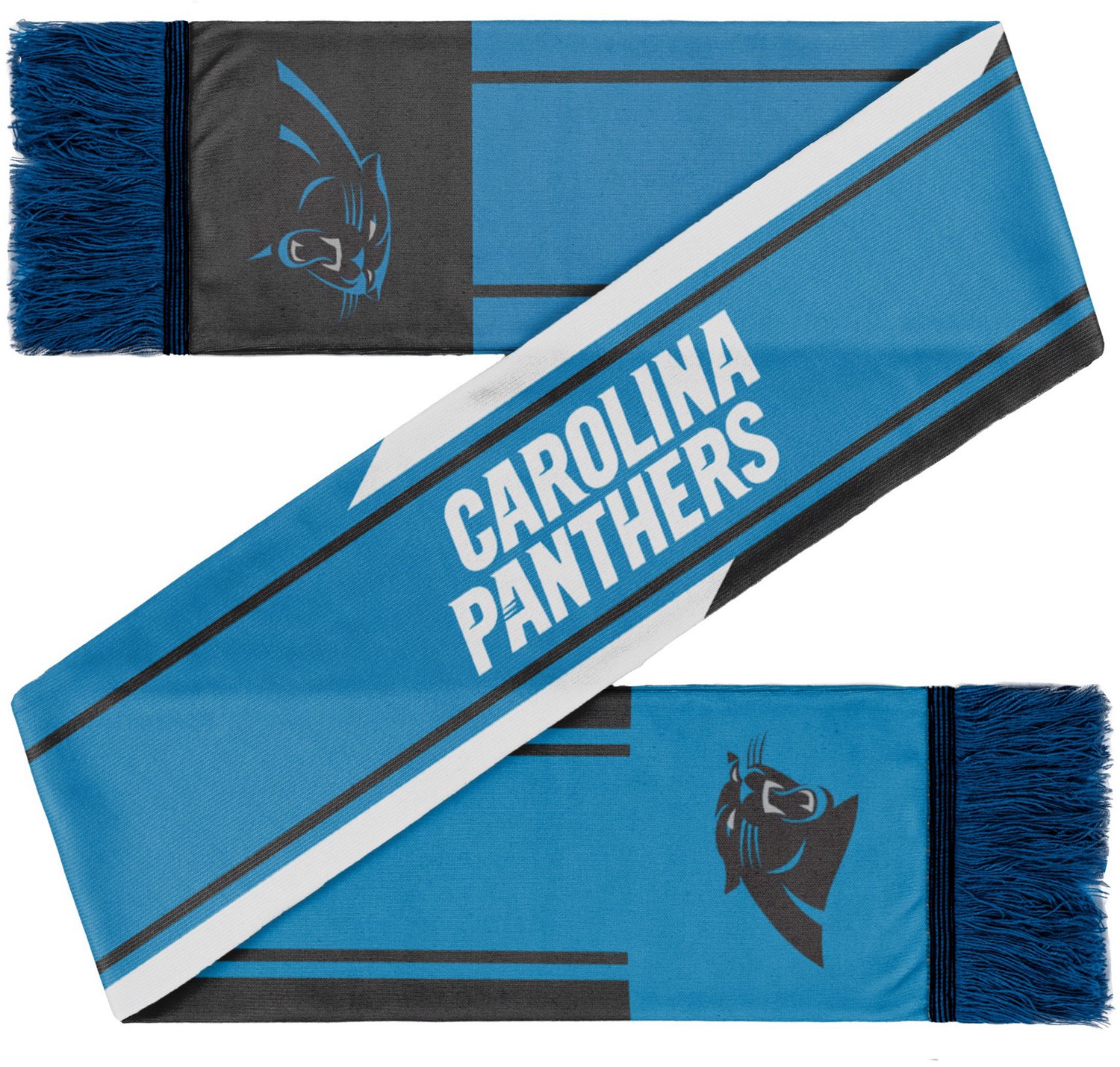 Forever Collectibles Carolina Panthers Color Wave Wordmark Scarf