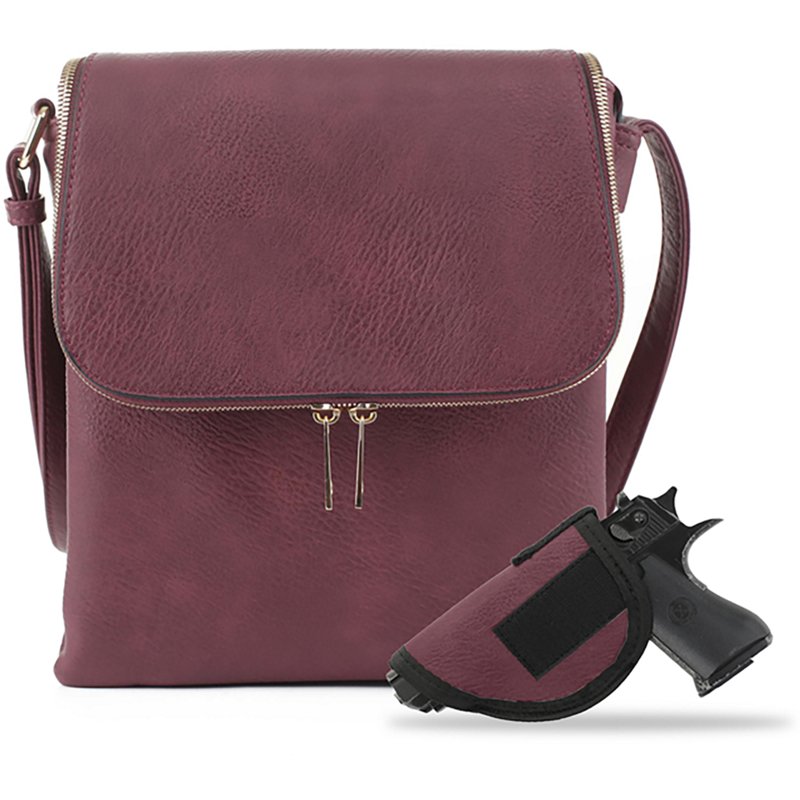 Jessie & James Cheyanne Concealed Carry Lock and Key Crossbody Bag Red Dark - Gun Cases And Racks at Academy Sports