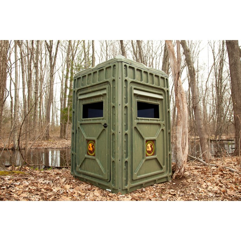 Outta Site 4-Wall Habitat Olive Hunting Blind Brown/Dark Green - Huntg Stands/Blnds/Accs at Academy Sports