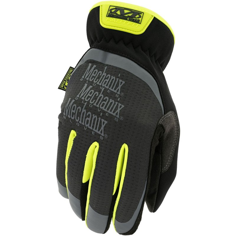 Mechanix Wear Men's FastFit Hi-Viz Gloves Black/Yellow, X-Large - Work Headwear/Accessories at Academy Sports
