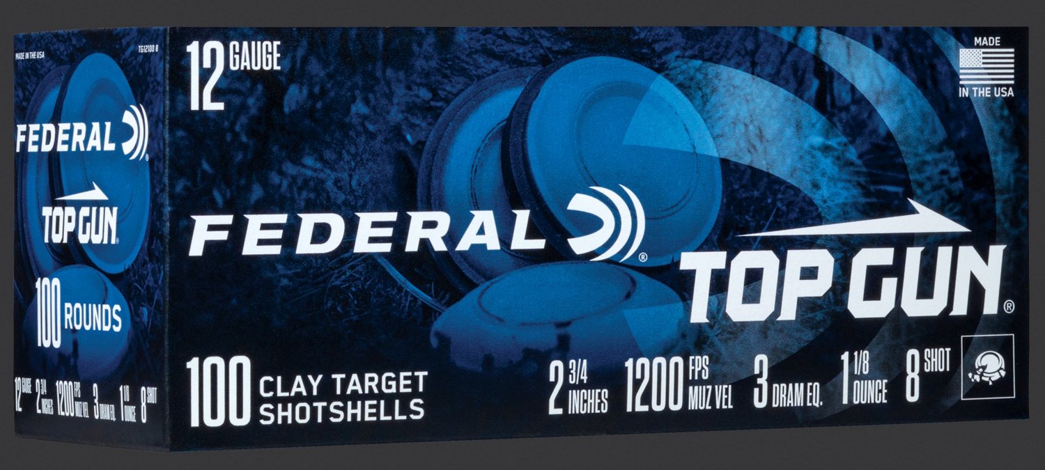 Federal Premium Top Gun 12-Gauge 1.125oz #8 Shotgun Shot - 100 Rounds