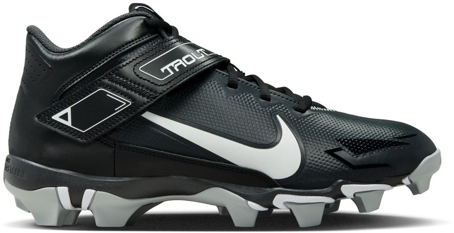 Nike Youth Force Trout 8 Keystone Rubber Molded Baseball Cleats Sz 4 Black