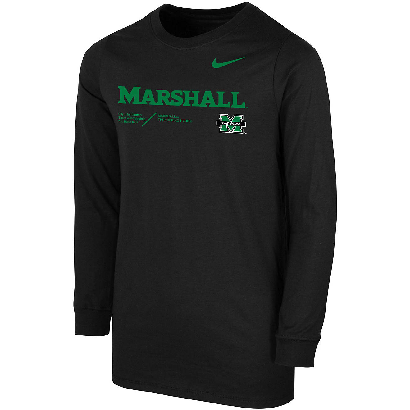 Nike Boys' Marshall University Core Long Sleeve T-shirt                                                                          - view number 1