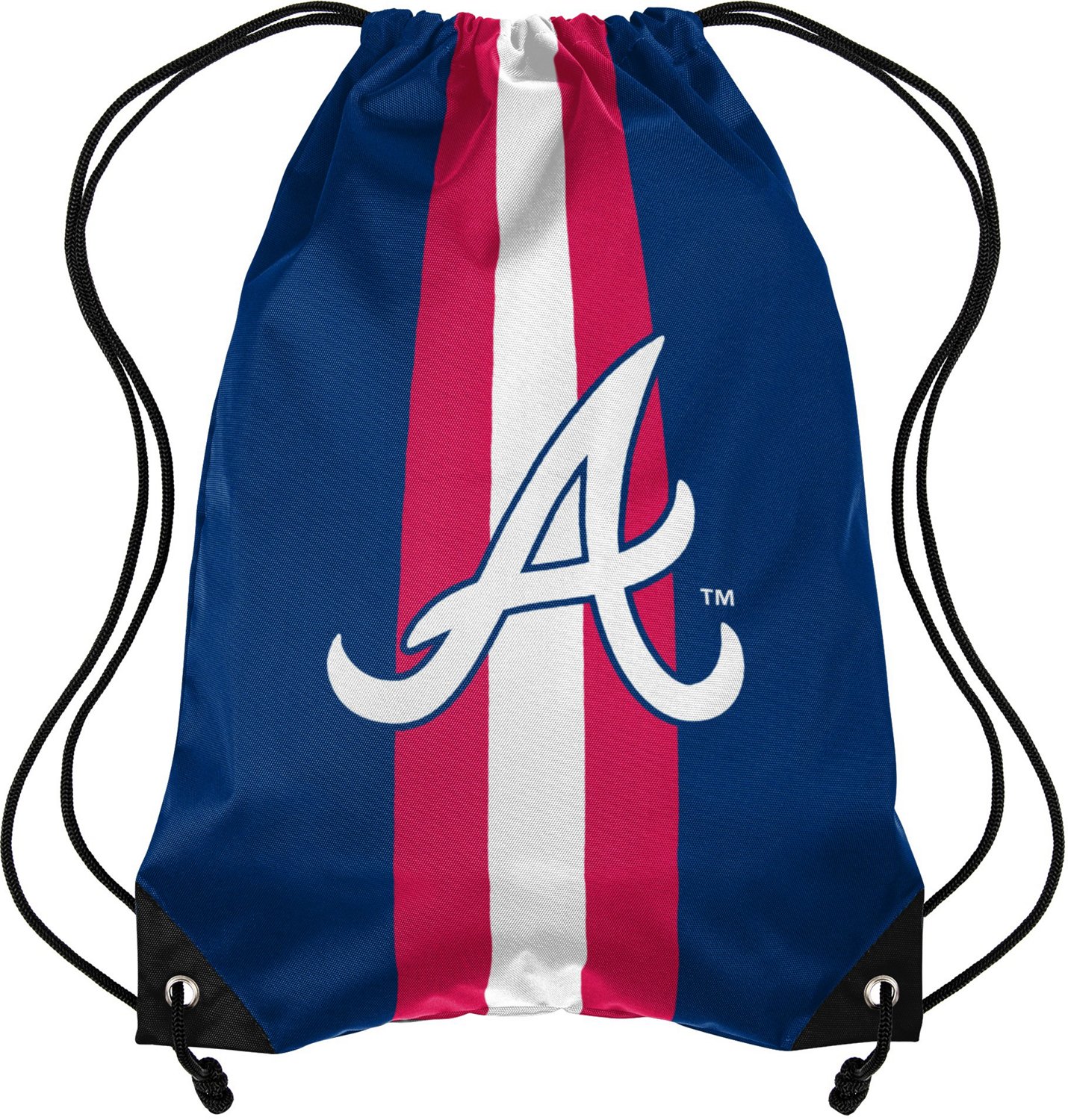 Forever Collectibles Atlanta Braves Team Stripe Drawstring Backpack