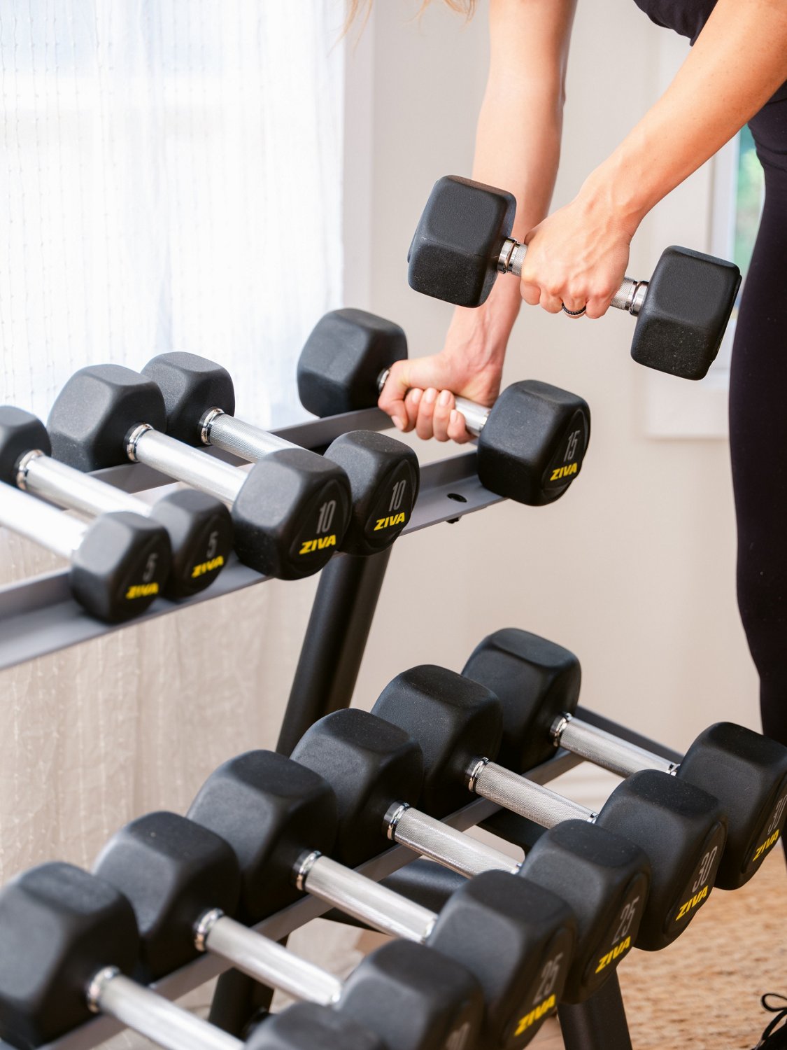 ZIVA Hexagon Weight Lifting Dumbbell – Pair