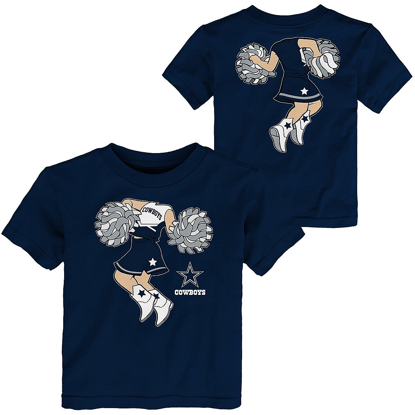Nike Infant Girls' Dallas Cowboys Pom Pom Cheer Graphic T-shirt                                                                  - view number 3