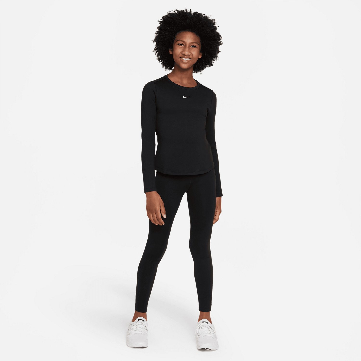 Nike Girls’ Therma-FIT One Long Sleeve Shirt - view number 3
