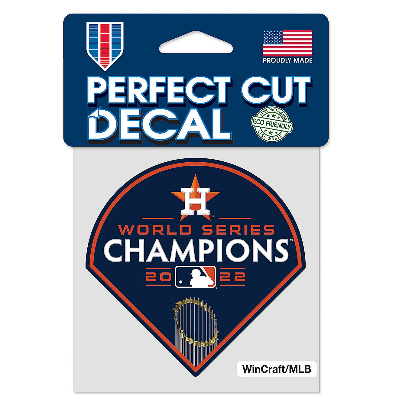 WinCraft Houston Astros 2022 World Series Champs 4"x4" Perfect Cut Decal                                                         - view number 1