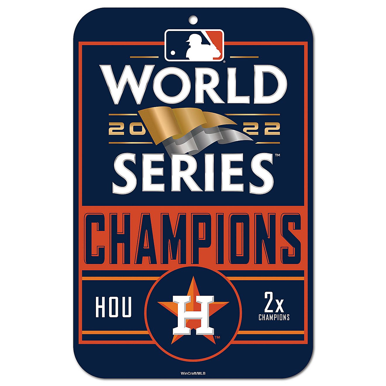 WinCraft Houston Astros 2022 World Series Champs 11"x17" Street Sign                                                             - view number 1