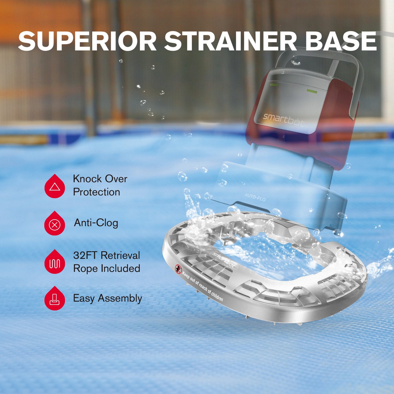 Smartbot 1/2 HP Pool Cover Water Pump with Strainer Base                                                                         - view number 7