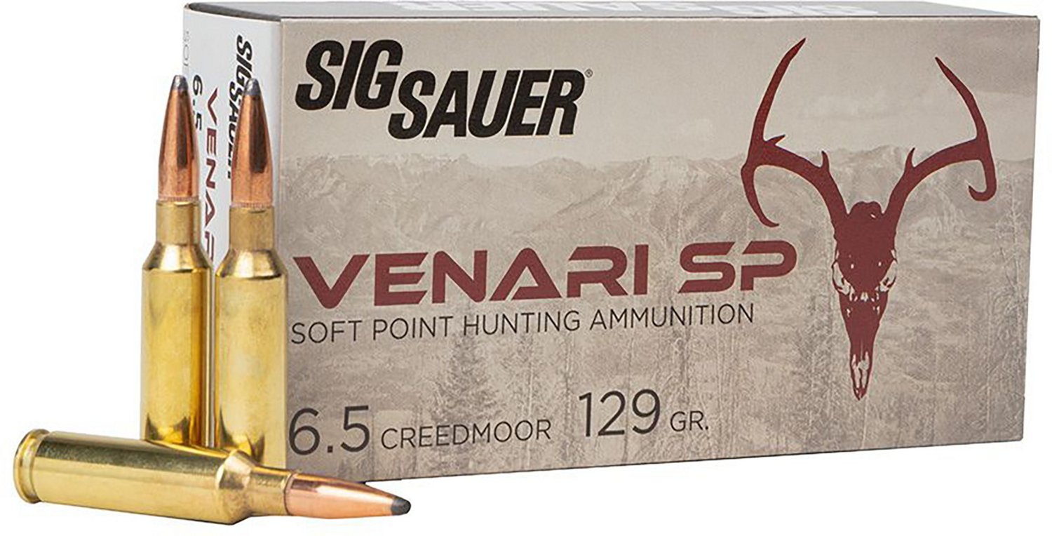 SIG SAUER Venari 6.5 Creedmoor 129-Grain Soft Point Ammunition - 20 Rounds