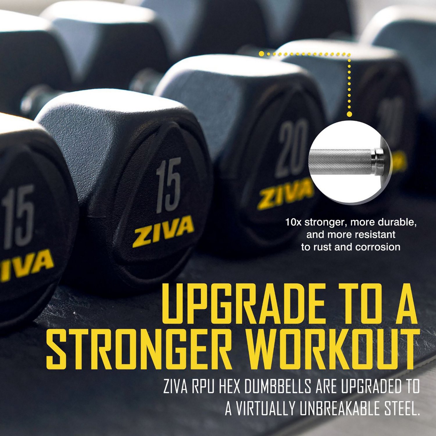 ZIVA Hexagon Weight Lifting Dumbbell – Pair