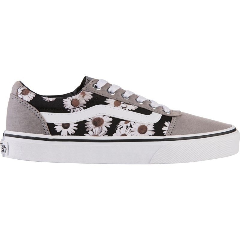 Vans Women's Ward Low Top Shoes Gray/White, 8 - Women's Athletic Lifestyle at Academy Sports product image