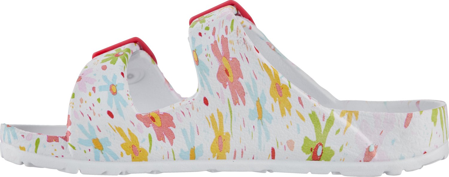 O’Rageous Girls’ 2 Buckle Floral Slides - view number 2