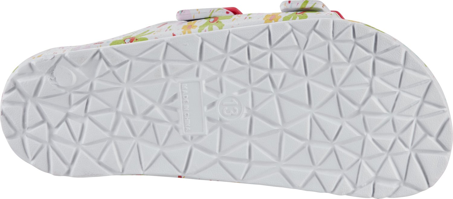 O’Rageous Girls’ 2 Buckle Floral Slides - view number 4