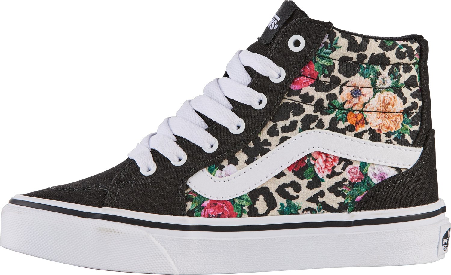 Vans Kids Filmore High Top Leopard Floral Shoes Academy