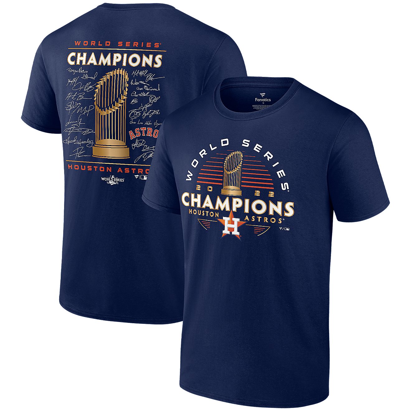 Fanatics Men's Houston Astros 2022 World Series Champs Signature Roster T-shirt                                                  - view number 3
