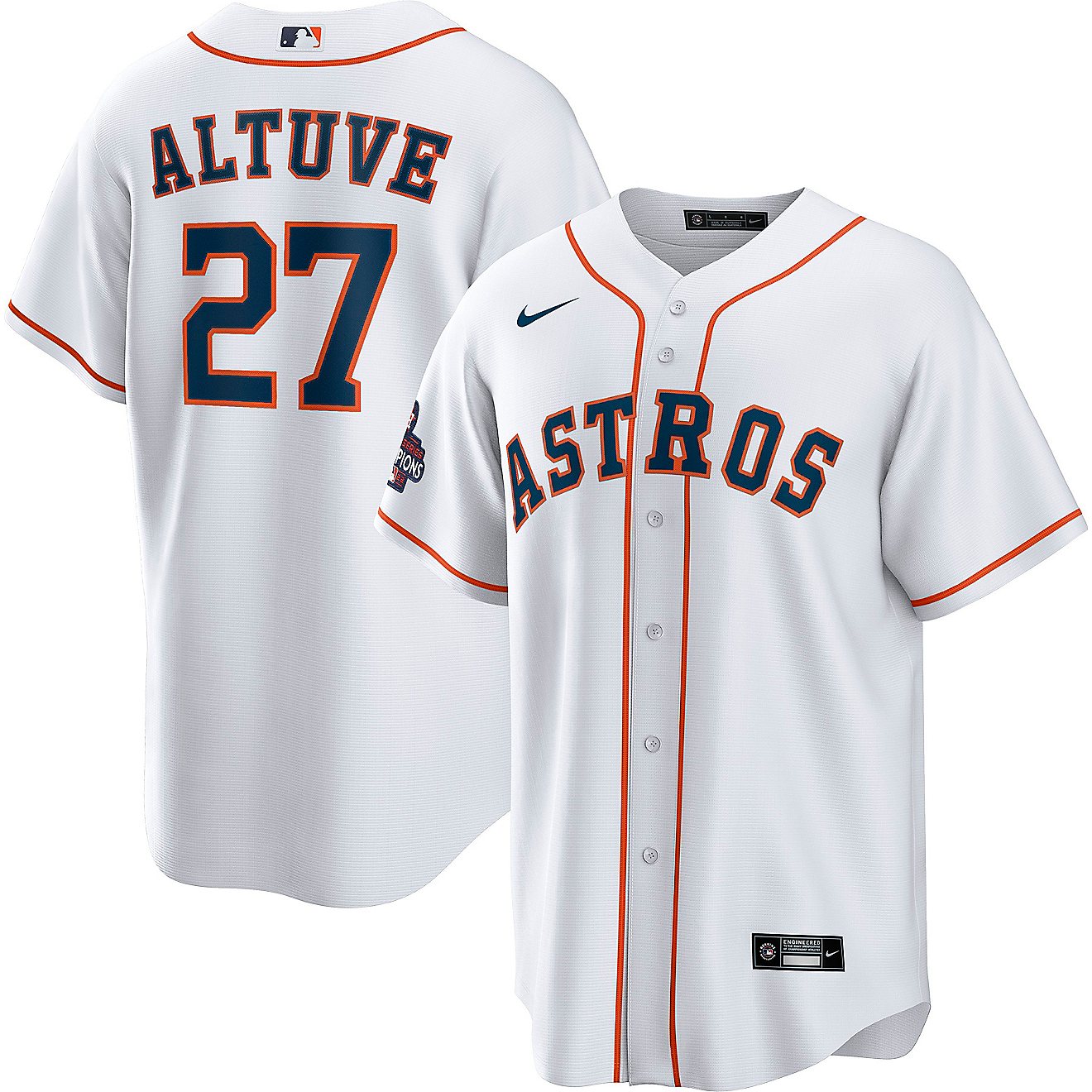Nike Men's Houston Astros Jose Altuve 2022 World Series Champs Replica Jersey                                                    - view number 3
