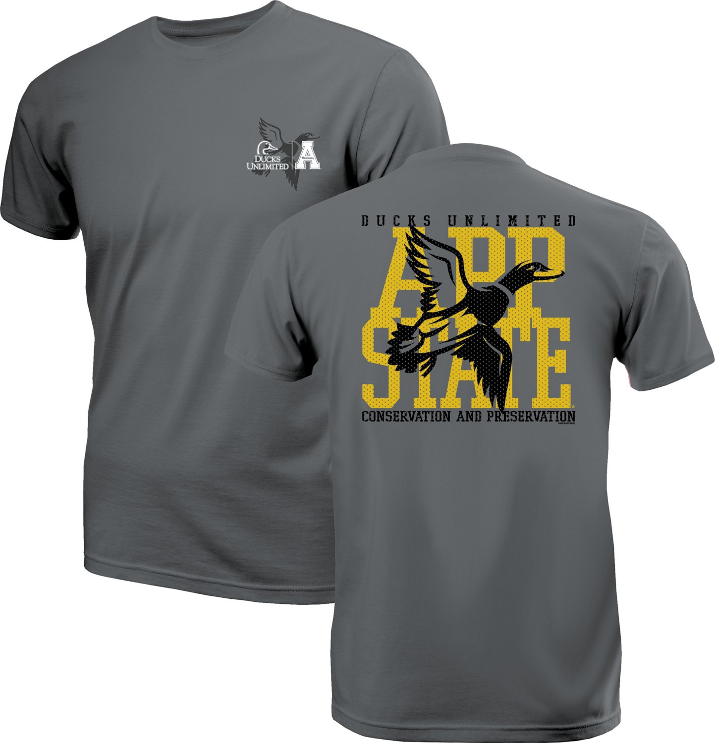 New World Graphics Men's Appalachian State University Ducks Unlimited  Jersey Duck Graphic T-shirt