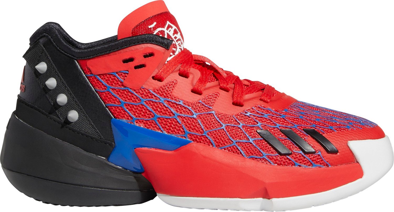 Red and blue adidas cheap basketball shoes