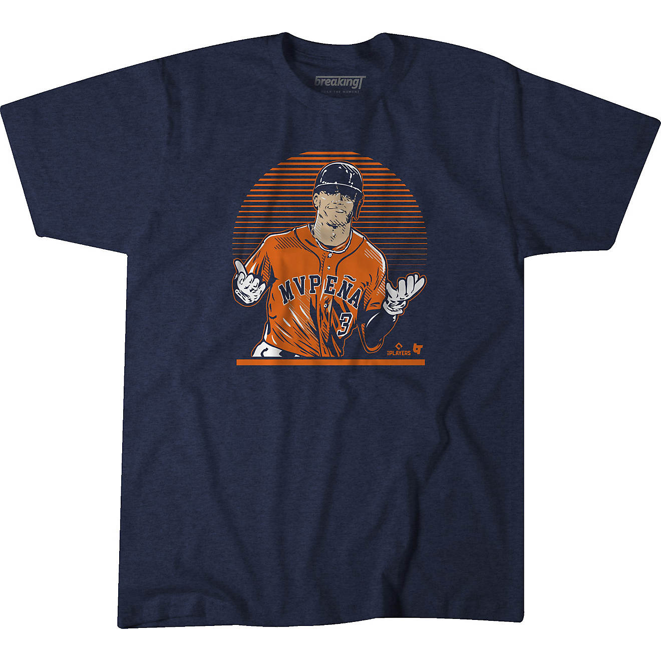 Breaking T Men's Houston Astros MVPena Shrug Graphic T-shirt                                                                     - view number 1