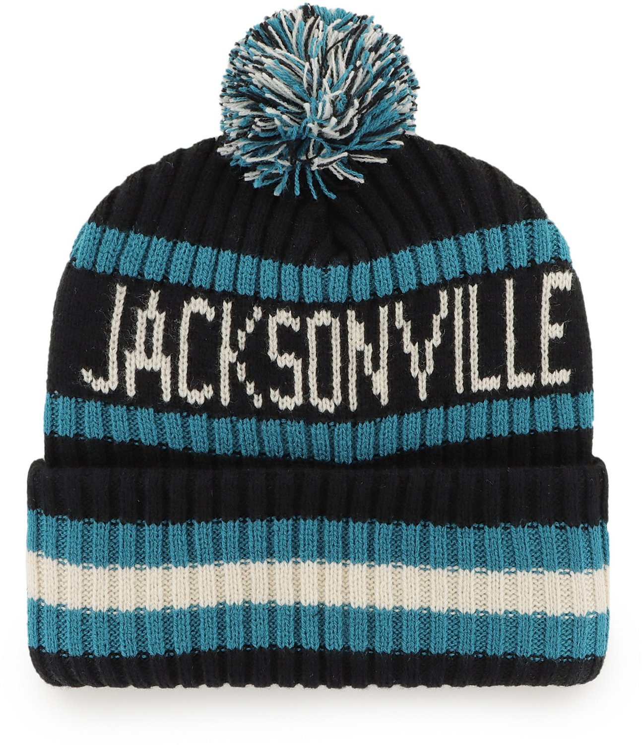 '47 Adults' Jacksonville Jaguars Bering Cuff Knit Pom Cap - view number 2