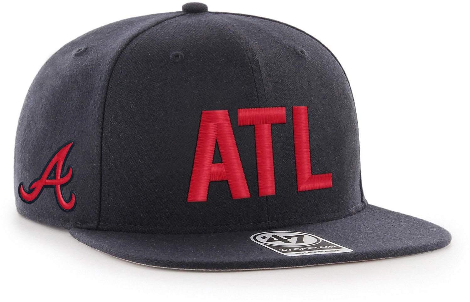 47 Atlanta Braves Basic Clean Up Cap Red - MLB Caps at Academy Sports