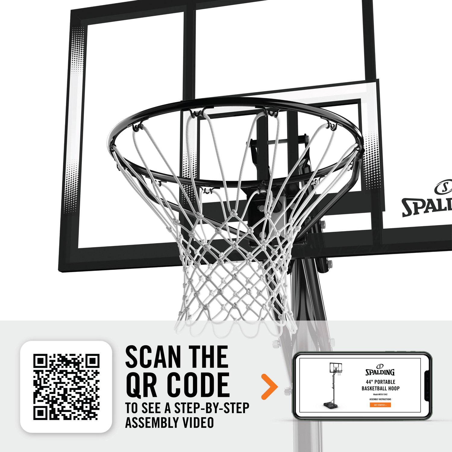 Spalding 44 in Portable Basketball Hoop - view number 3