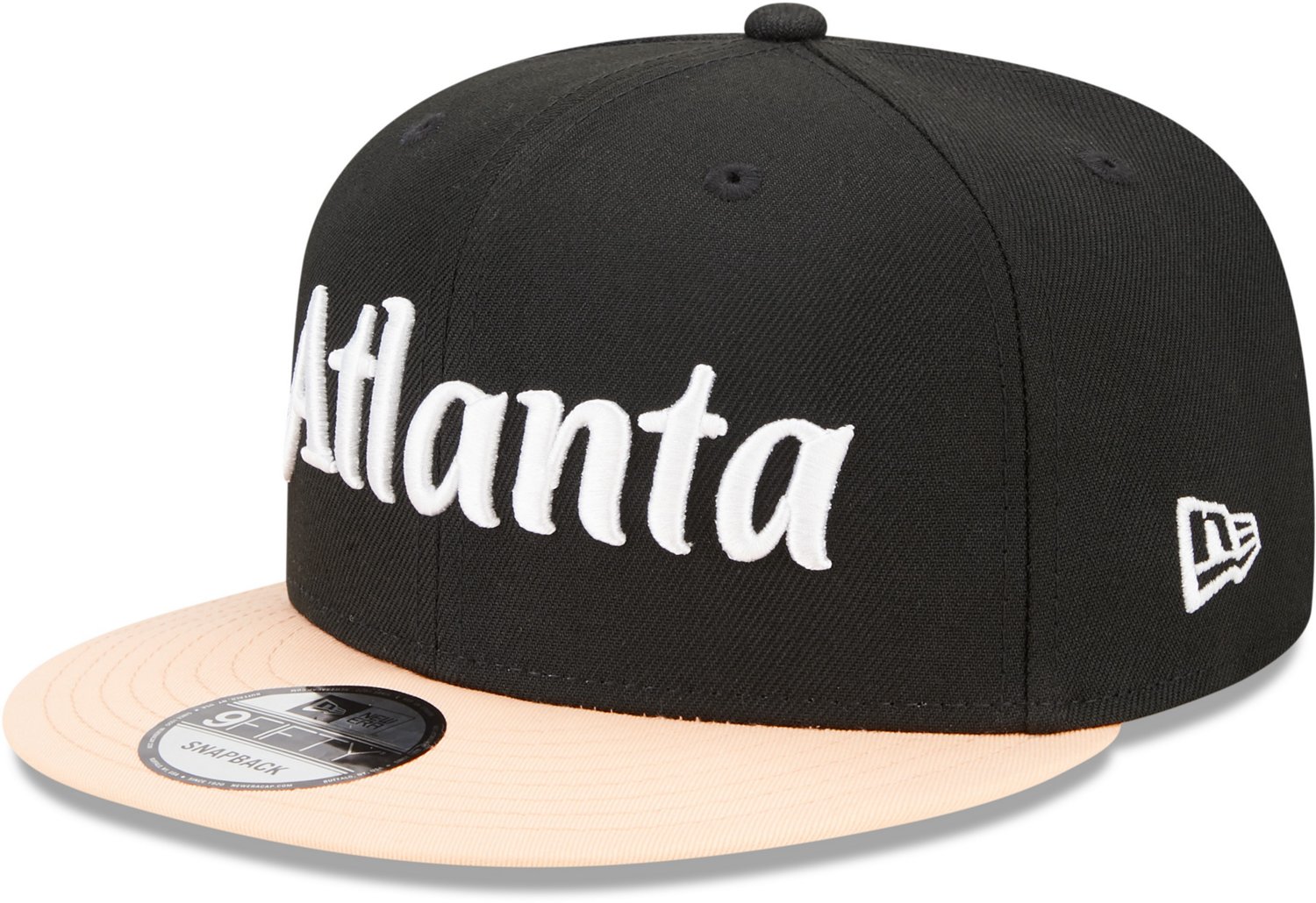 New Era Atlanta Braves MLB Black on Black 9FIFTY Snapback Cap,Adjustable :  Sports & Outdoors 