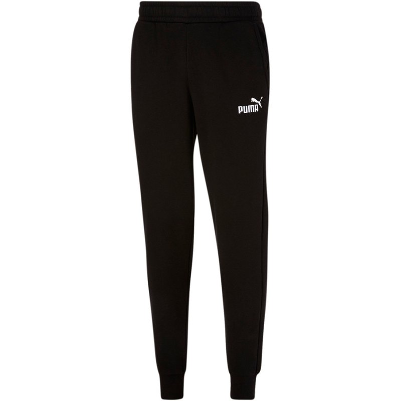 PUMA Men's Essential+ Embroidery Logo Fleece Sweatpants Puma Black-Puma White, Large - Men's Athletic Performance Tops at Academy Sports