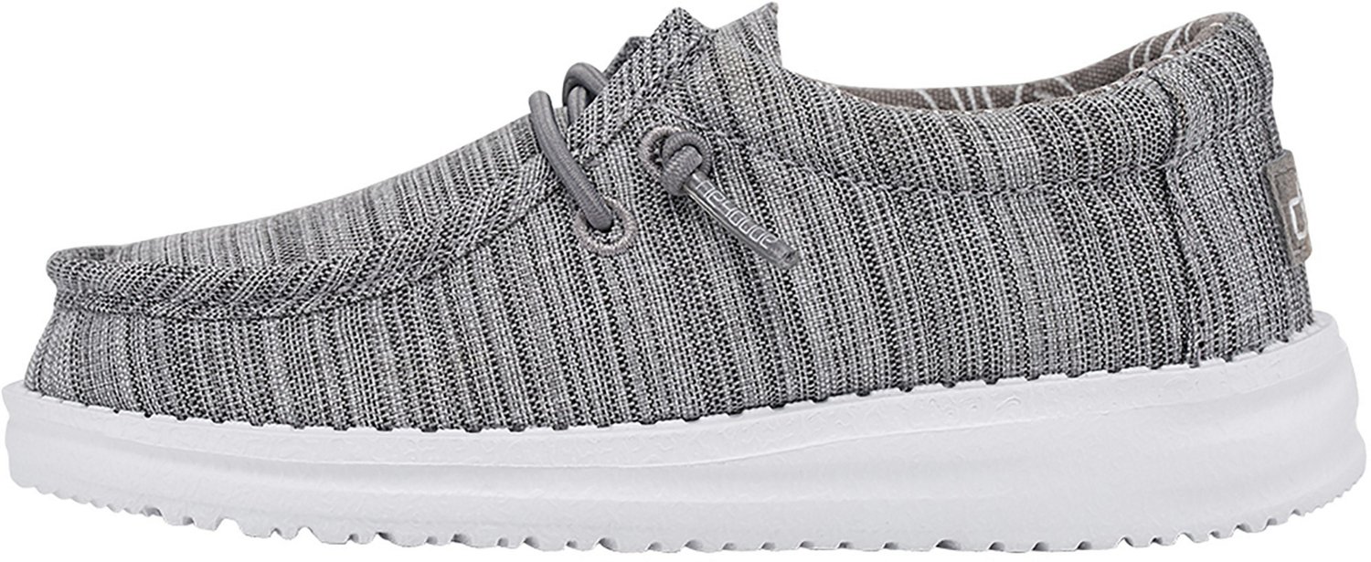 HEYDUDE Boys' Wally Linen Stone Slip-Ons