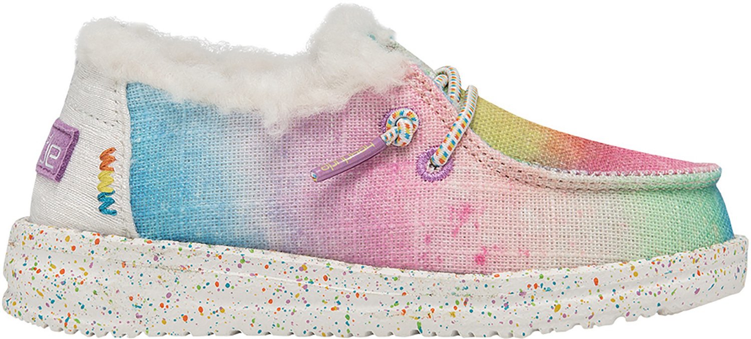 HEYDUDE Toddler Girls' Wendy Rainbow Dreamer Moc Shoes Academy
