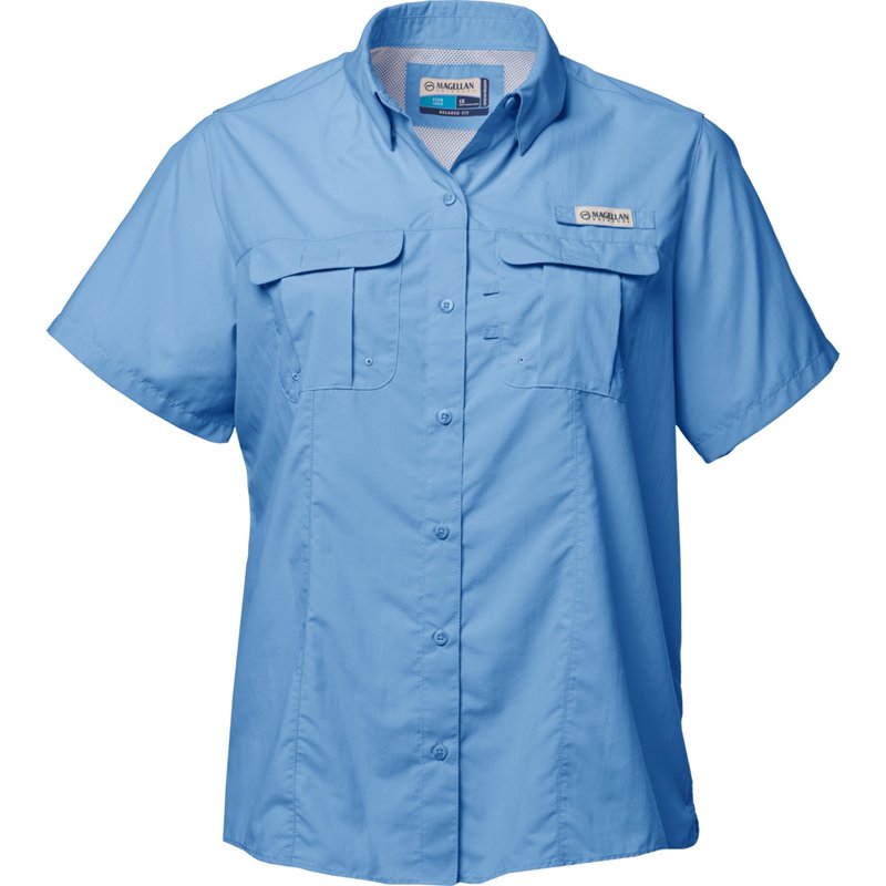 Magellan Outdoors Women's Laguna Madre Plus Size Fishing Shirt Provence, 2X - Women's Outdoor Short-Sleeve Tops at Academy Sports