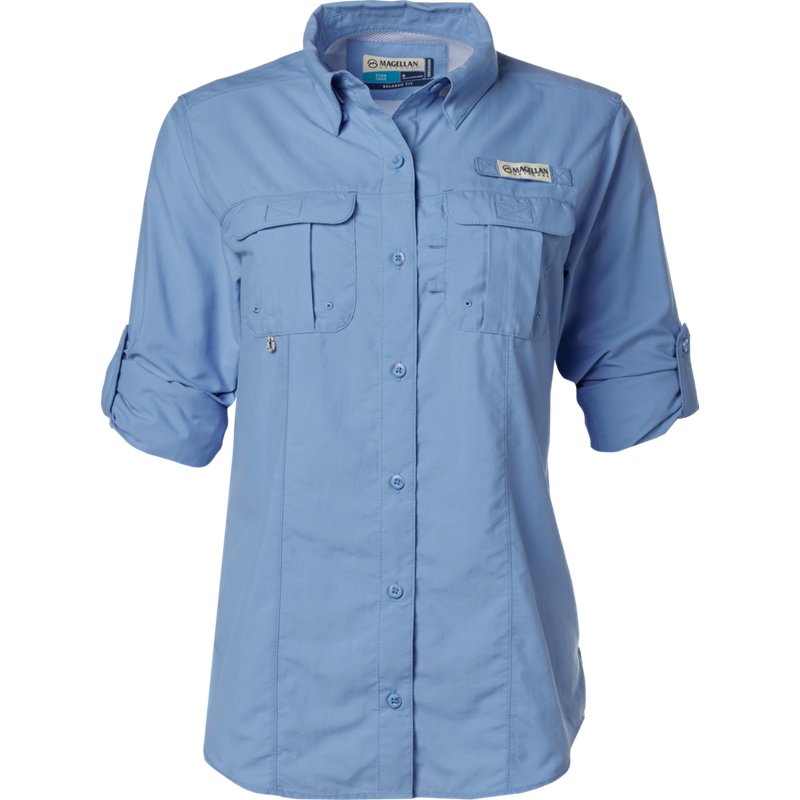 Magellan Outdoors Women's Laguna Madre Long Sleeve Shirt Light Blue/Blue, 2X-Large - Women's Fishing Tops at Academy Sports