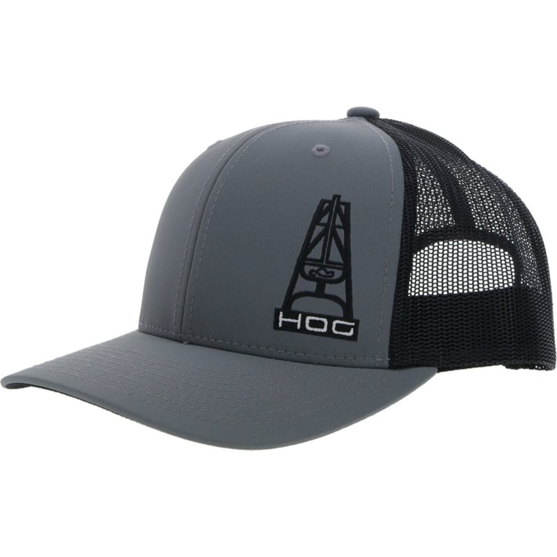 Hooey Men's Hog 6-Panel Trucker Cap Grey/Black - Men's Hunting/Fishing Headwear at Academy Sports