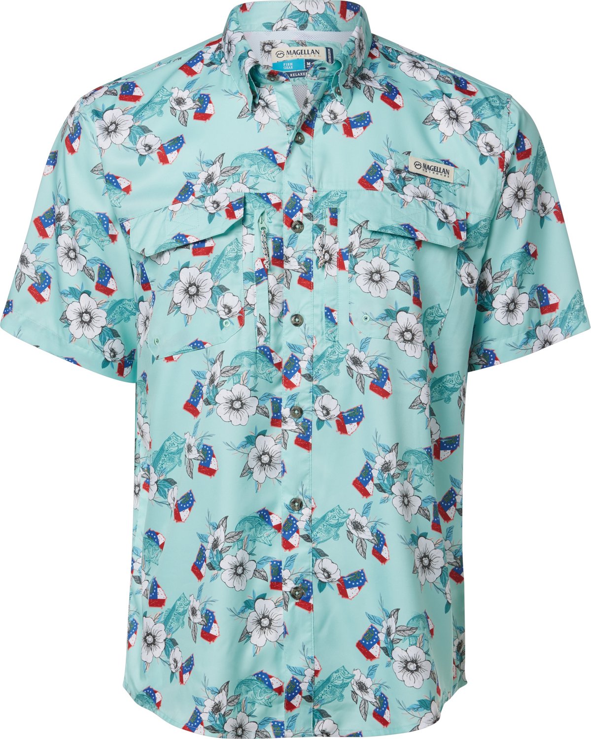 Magellan Outdoors Men's Georgia Local State Print Shirt                                                                         