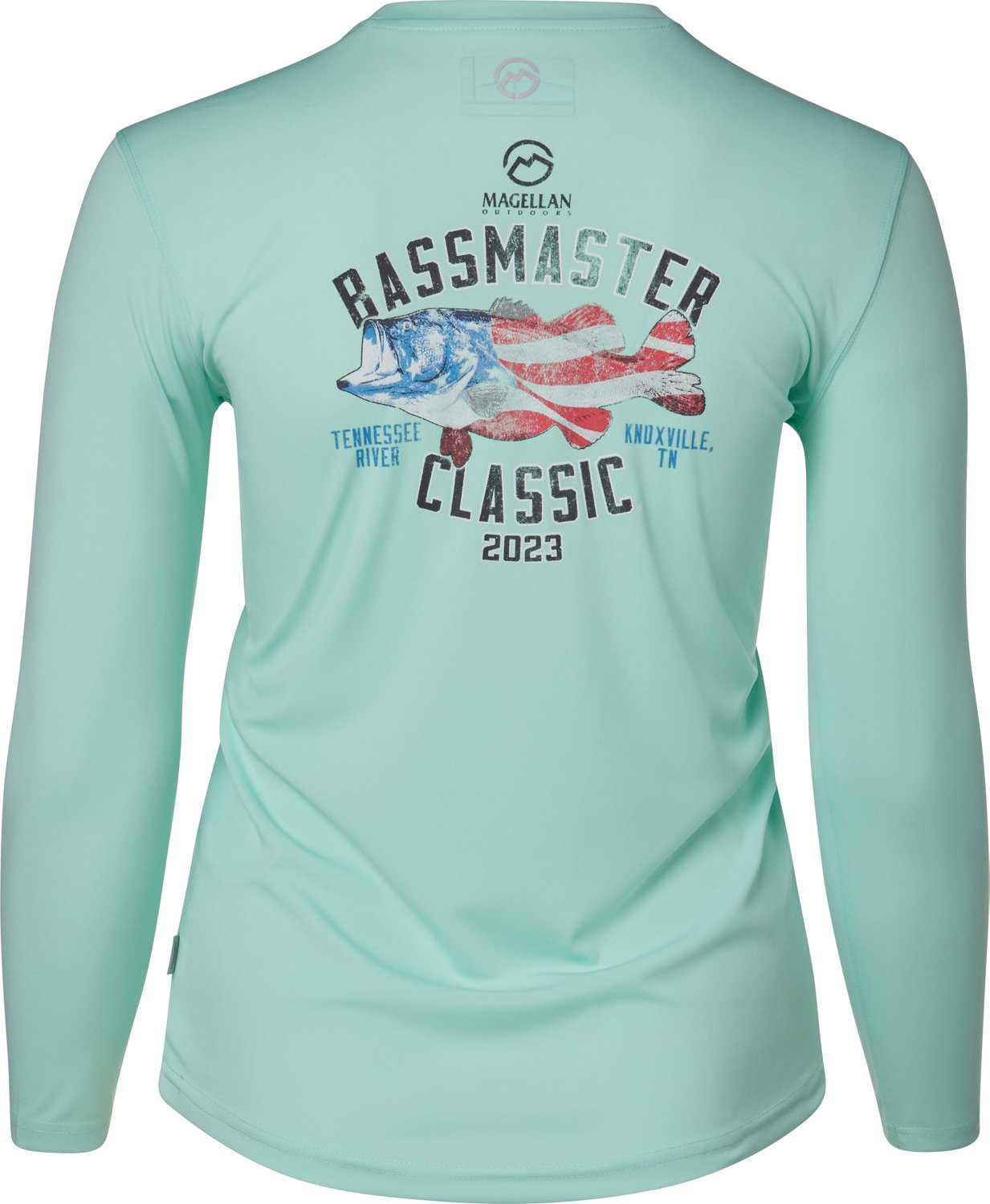 Magellan Outdoors Women's Fishing Bassmaster Classic Americana Fish Crew  T-shirt