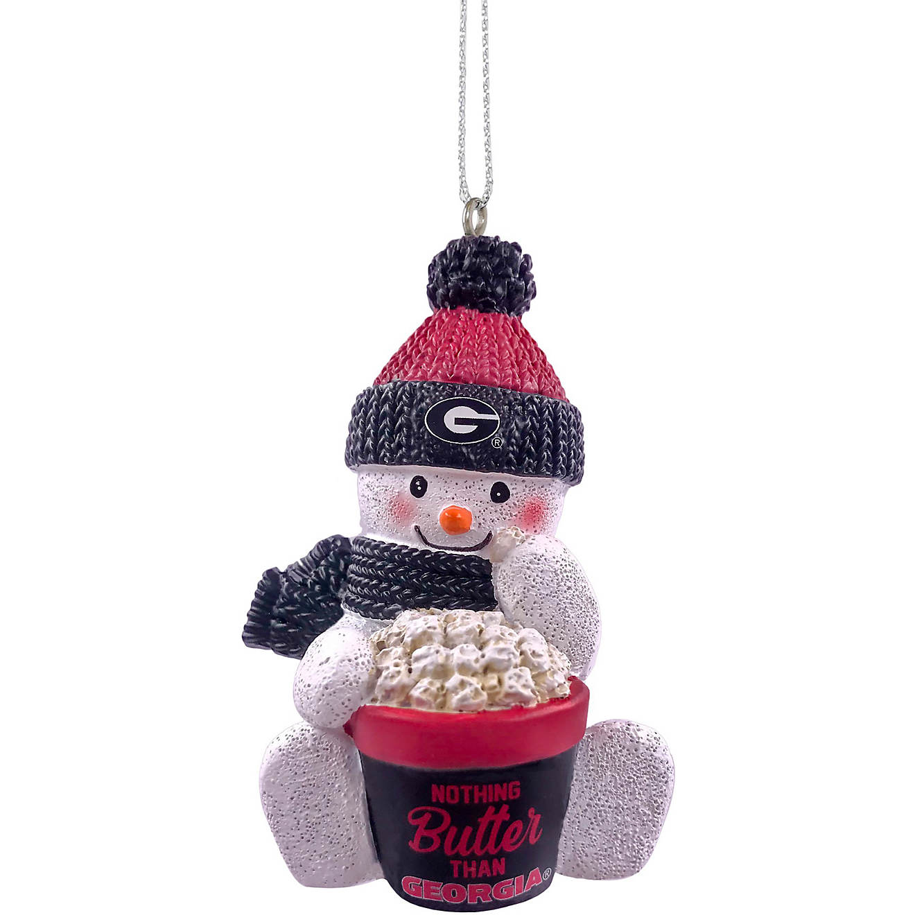Forever Collectibles University of Georgia Snowman Popcorn Ornament                                                              - view number 1