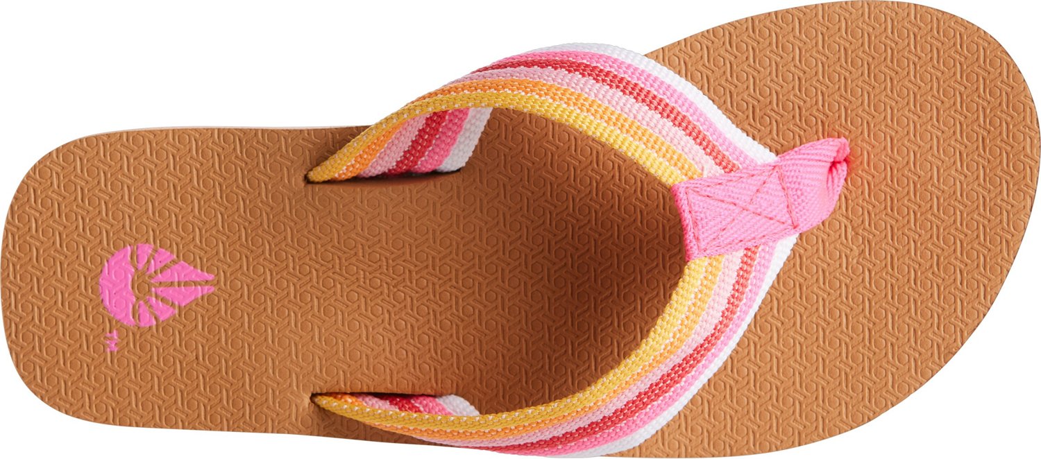 O'Rageous Girls' Bright Stripe Flip Flops                                                                                        - view number 3