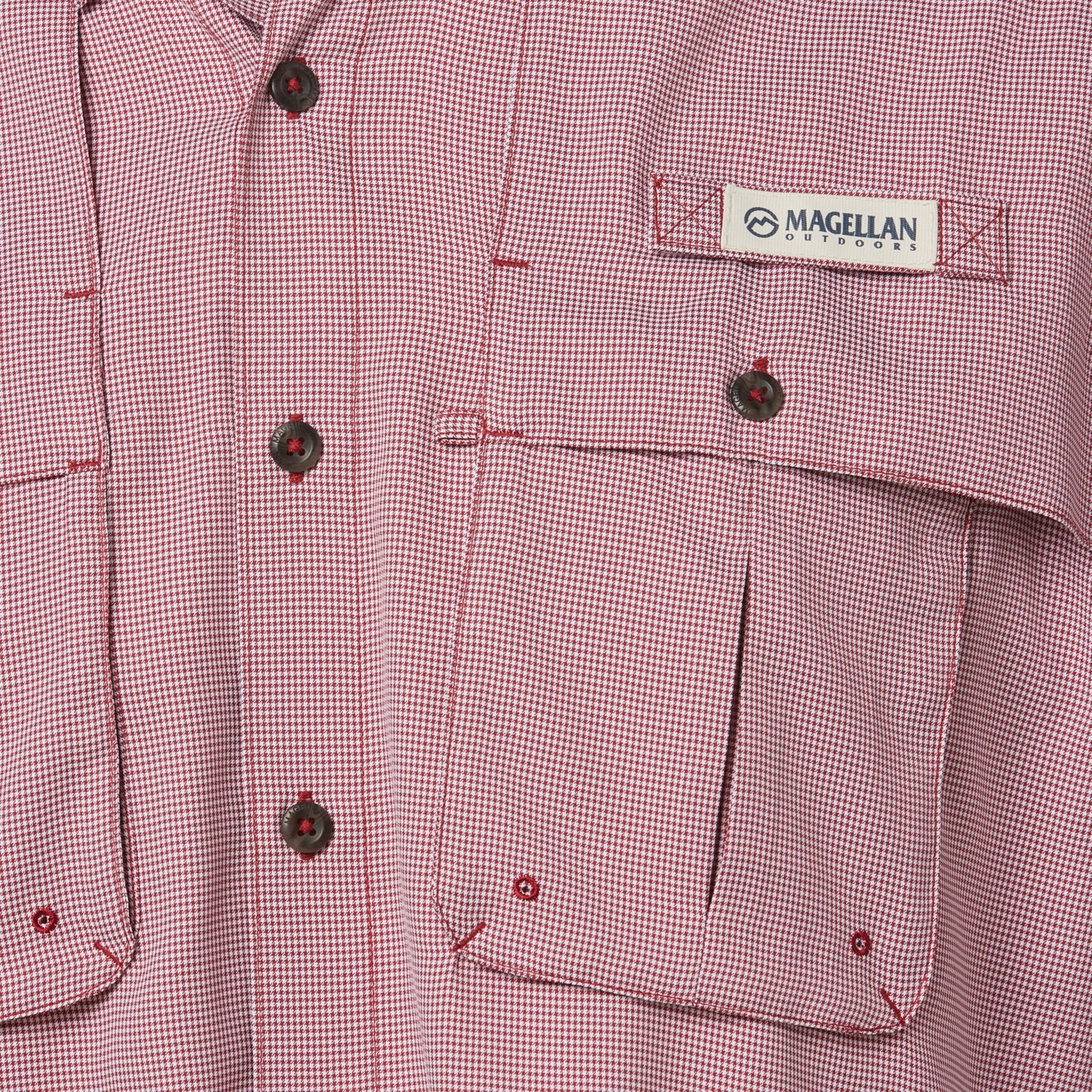 Magellan Outdoors Men's Aransas Pass Mini Check Short Sleeve Shirt - view number 3