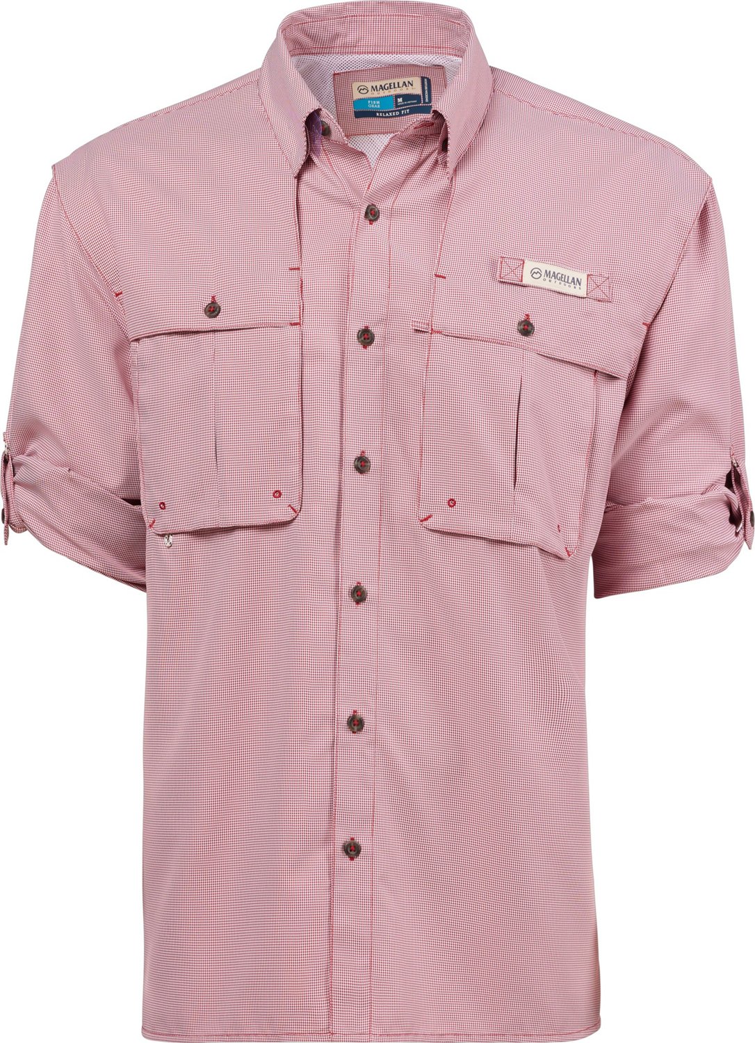 Magellan Outdoors Men's Aransas Pass Mini Check Long Sleeve Fishing Shirt - view number 4