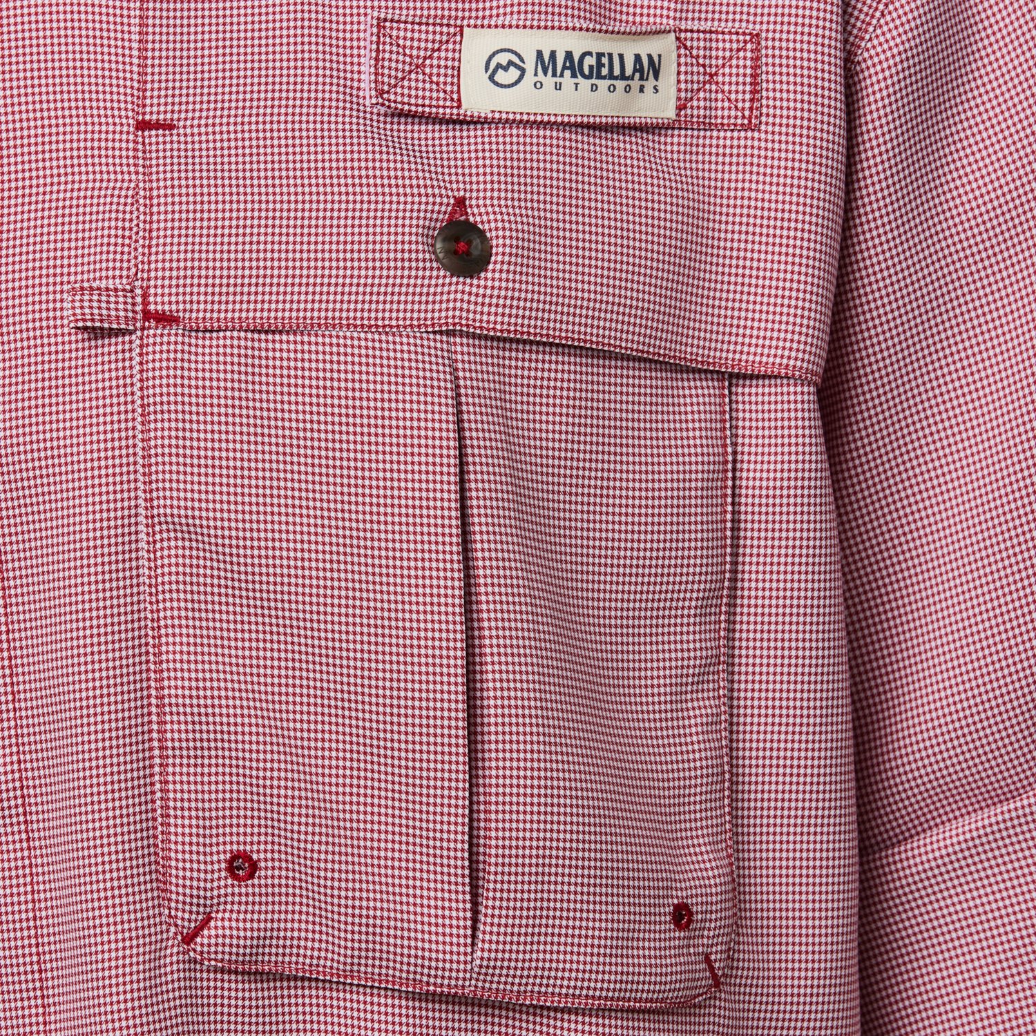 Magellan Outdoors Men's Aransas Pass Mini Check Long Sleeve Fishing Shirt - view number 5