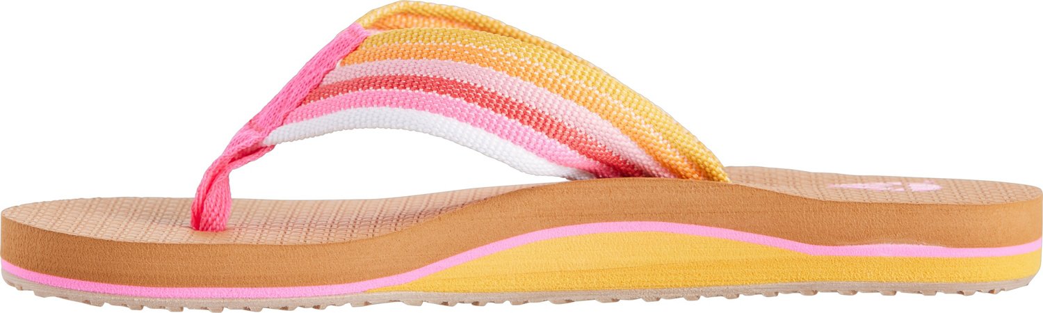 O'Rageous Girls' Bright Stripe Flip Flops                                                                                        - view number 2