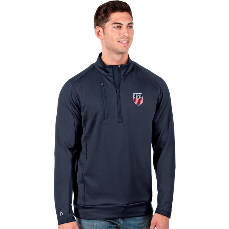 Antigua Men's Navy Usmnt Generation Quarter-Zip - Navy
