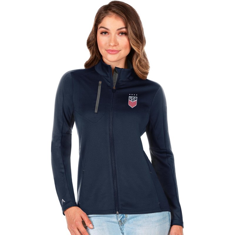 Antigua Women's Navy Uswnt Generation Full-Zip Jacket - Navy