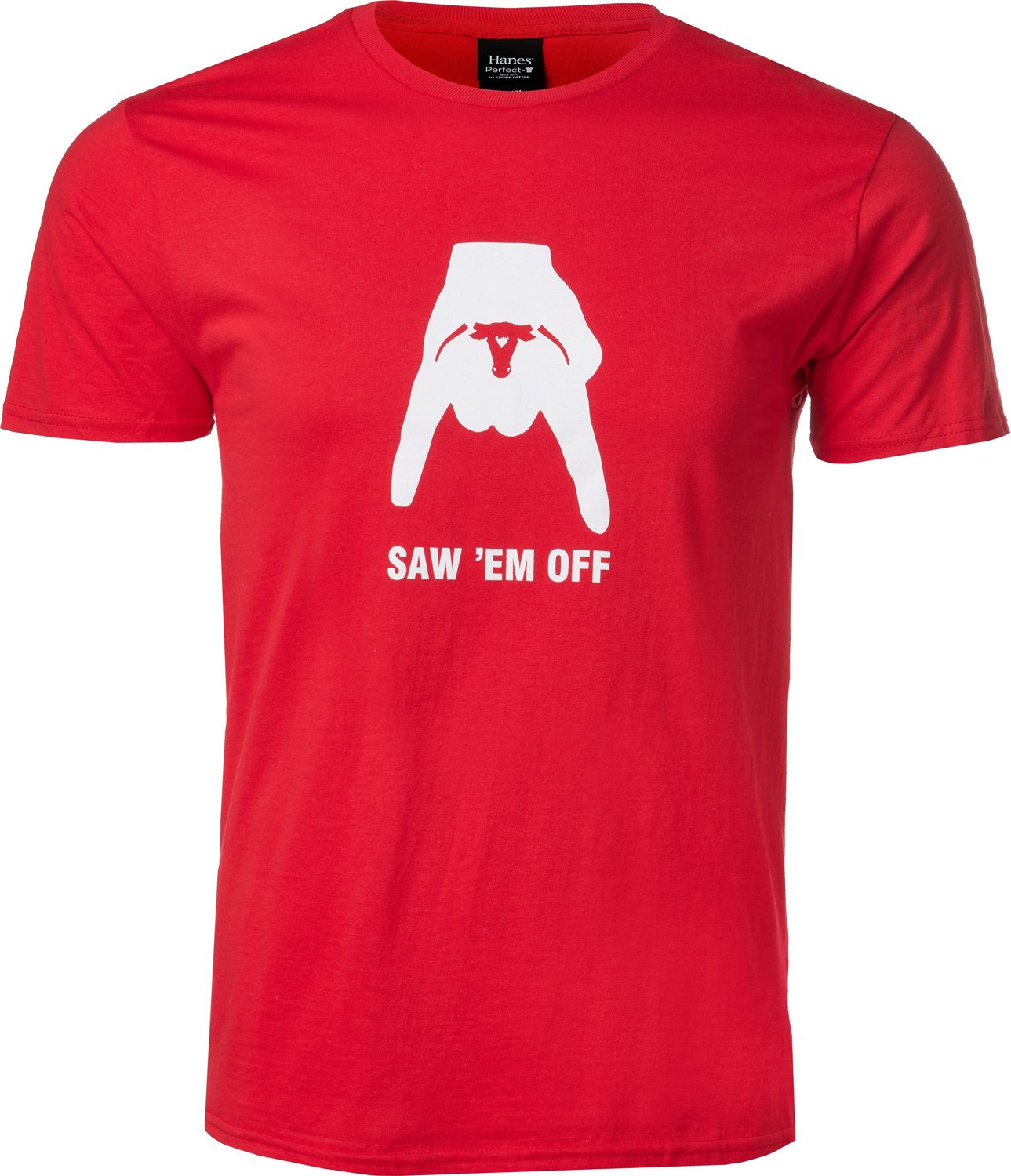 Aggieland Outfitters Men's Horns Down Graphic Tshirt Academy