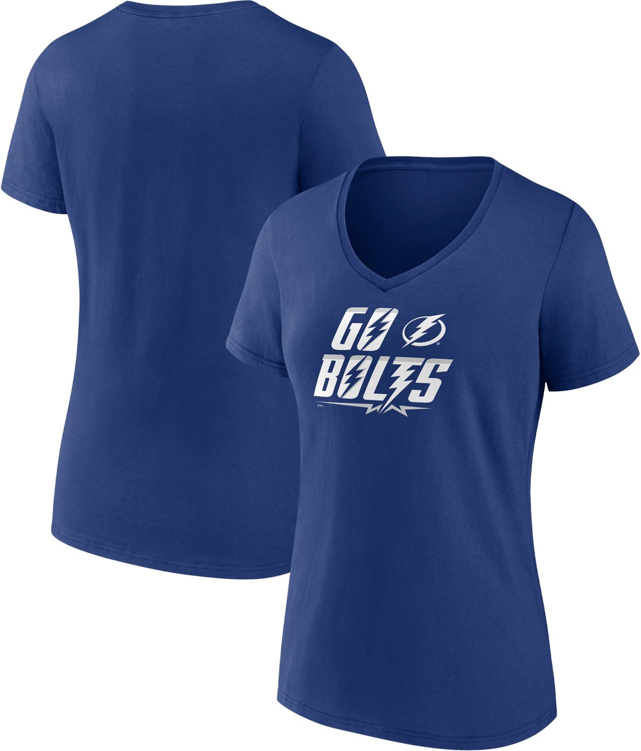 Fanatics Women's Tampa Bay Lightning Iconic V-Neck T-shirt - view number 3